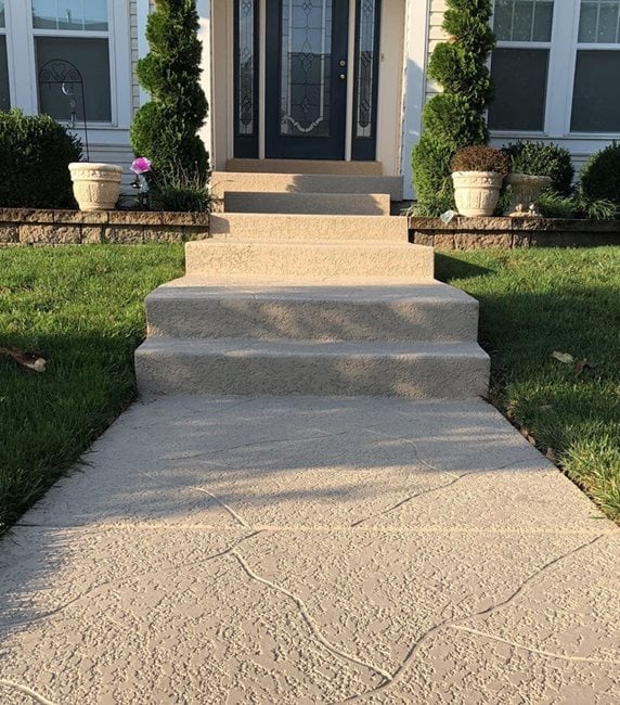 concrete front steps