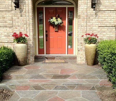 Stamped Overlay Entryway