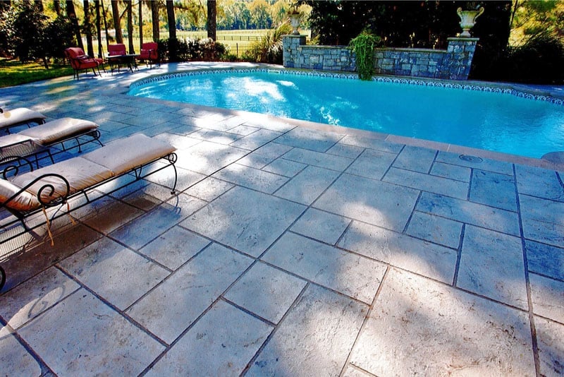 Installing Anti-Slip Decorative Concrete Pool Decks