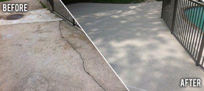 Crack repair before and after