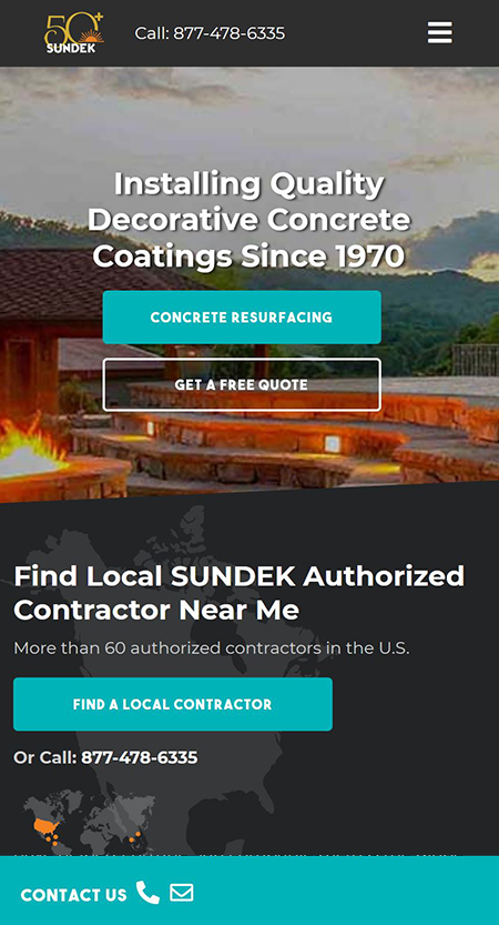 image of SUNDEK & Concrete Network Wins 2021 Best Construction Mobile Website Mobile WebAward for SUNDEK