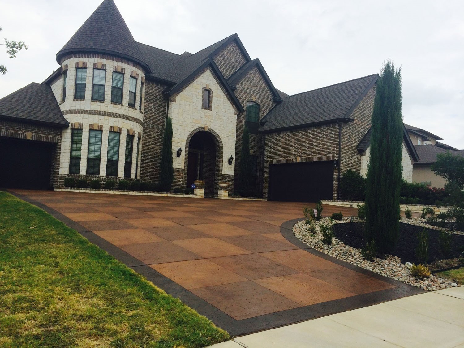 Stained Concrete Driveway