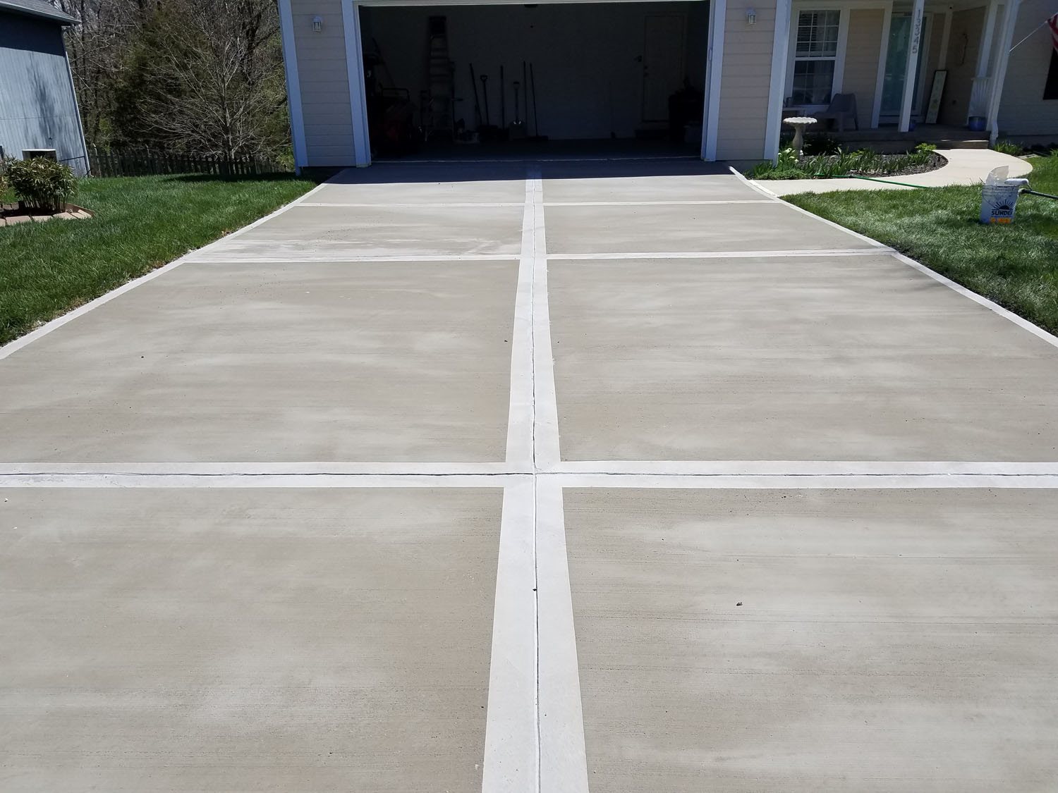 Broom Finished Concrete Overlay