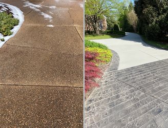 Before And After, Concrete Driveway Resurfacing
Test
SUNDEK of Nashville

