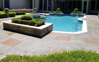 Concrete Pool Deck, Slate Pool Deck Pool Decks Sundek 