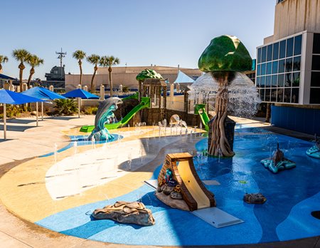 Texas State Aquarium splash pad