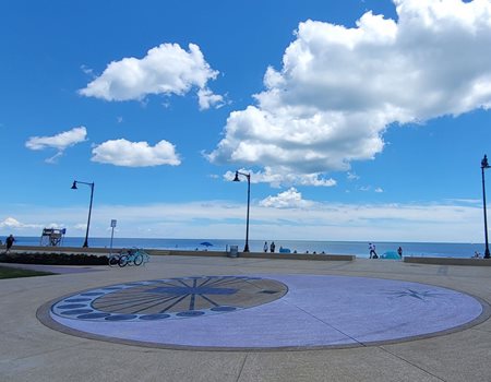 Buckroe Beach human sundial