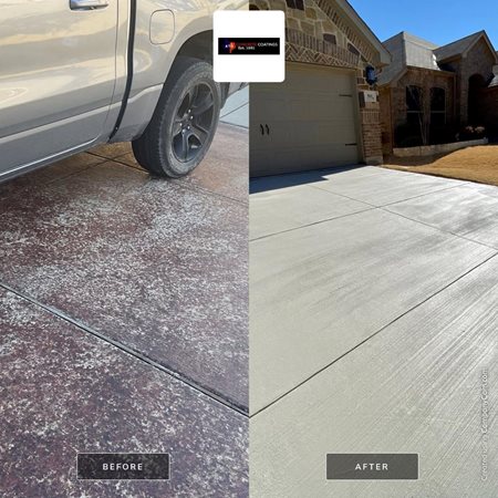 before after broom finish driveway