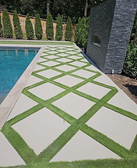 diamond pavers grass joints