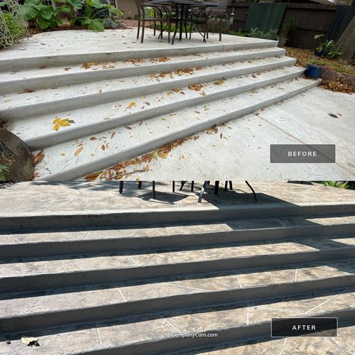 before and after concrete stairs resurfacing