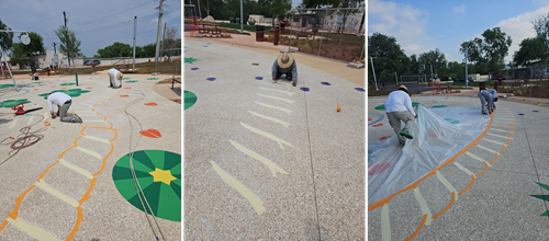 Lasso Rope Graphic, Taping Custom Coating 
Site
SUNDEK San Antonio
