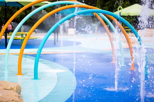 Lewsiville Splash Pad, Colorful Coating
Site
Sundek
