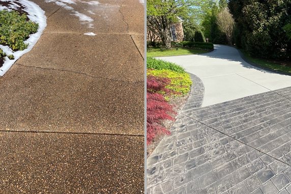 resurfaced driveway in Nashville