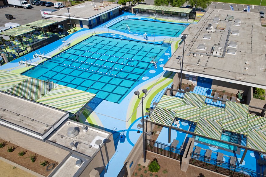 Aerial View, Paul T. Nakamura Regional Aquatic Center, Pool Deck, Santa Fe Springs
Site
Sundek