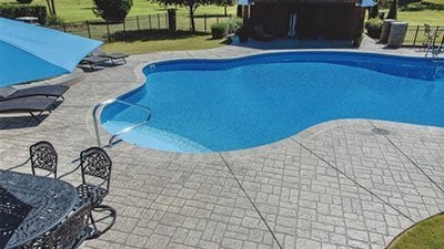 Stamped Concrete Pool Deck