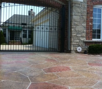 Stained Concrete Driveway