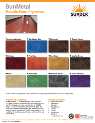 Sundek Color Chart